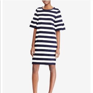 Lauren Ralph Lauren striped white & blue dress